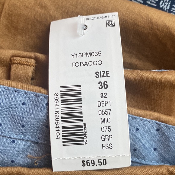 Brand New Murano Men dress pants. Tobacco color. 36x32. Never worn . - Picture 5 of 5